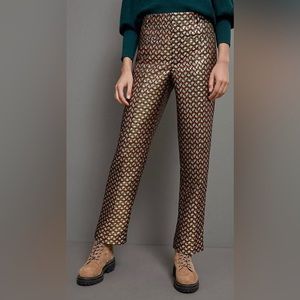 Woman's size 4 Tall Anthropology The Essential Sim metallic pants New With Tags